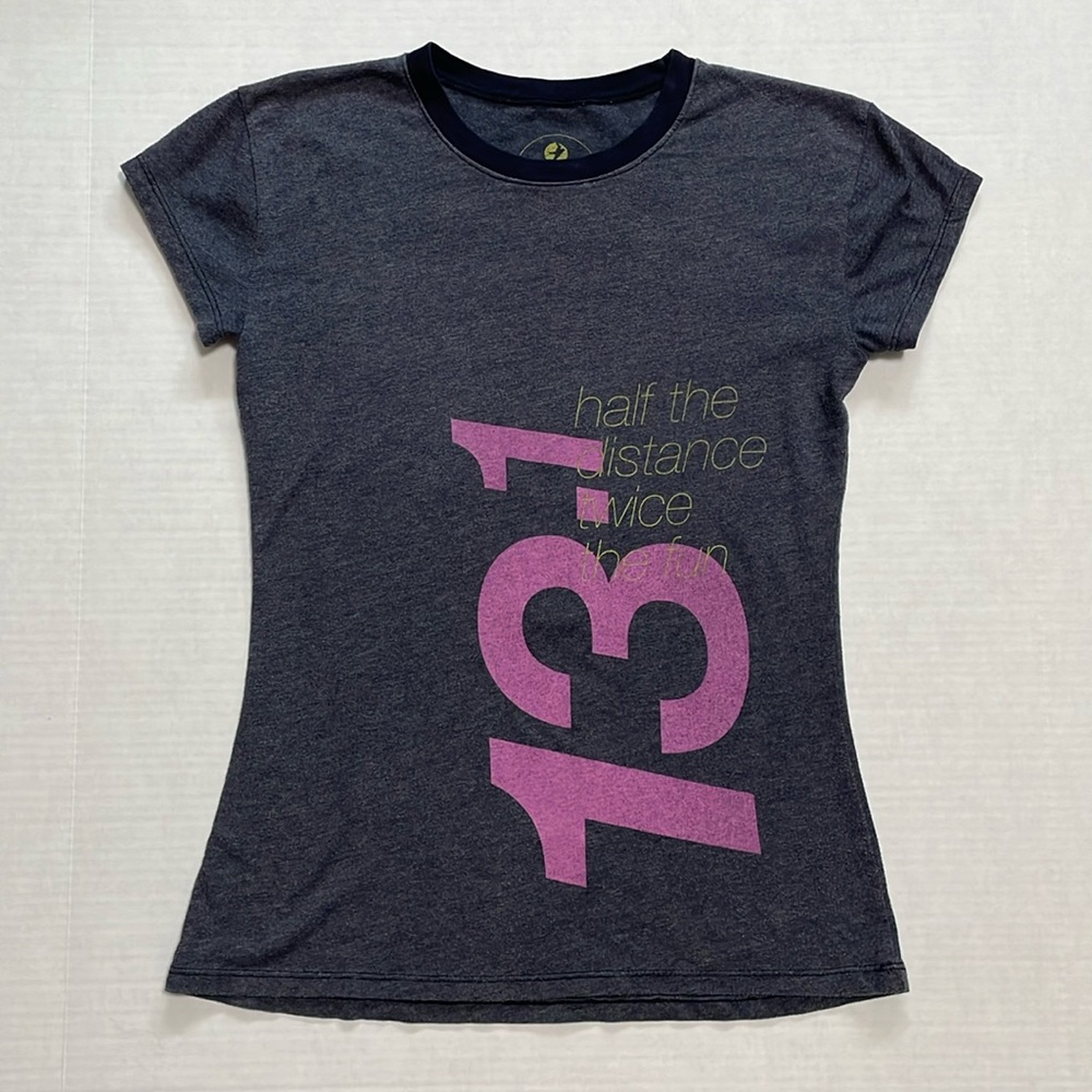 Women’s Oiselle ‘13.1 Half the Distance Twice the Fun’ Graphic Tee, Size Small